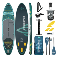 Planche de paddle gonflable large Skatinger Majestic Voyage 11'6"x35"x6" pour la famille