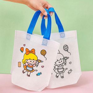 Personalized Laminated Eco Non Woven <b>Gift</b> <b>Bags</b> Soft-loop Handle Hand Length Custom Colors Logo for <b>Gift</b> Grocery Supermarket Use - Product Image 4