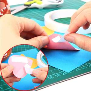 綿紙両面テープ白強い粘着性粘着ステッカーストリップティッシュテープホームオフィス用品 - Product Image 4