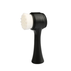Cepillo de Limpieza Facial 2 en 1 de Silicona Ultra Suave de Doble Cara, Nueva Herramienta Eléctrica de Exfoliación y Limpieza Profunda, Color Negro Industrial - Product Image 1