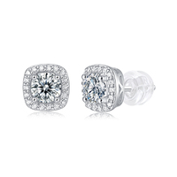 Harga Pabrik, Promo Besar, Grosir Perhiasan Perak Sterling 925 Moissanite, Set Perhiasan Wanita, Anting, Cincin, Kalung