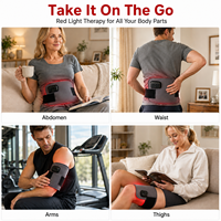 Ceinture de luminothérapie infrarouge rouge 660nm 850nm à double longueur d'onde pour la taille, utilisation à domicile, au bureau ou en salon