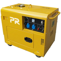 Générateur diesel silencieux de secours pour toute la maison de 9,5 kVA, certifié CE, démarrage à distance avec alternateur Stamford, 8 kV 5 kW à 7 kW, refroidissement par air