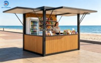 Kiosque à café pliable sur mesure Skyacross Container Factory, stand mobile préfabriqué pour la restauration en plein air et le camping
