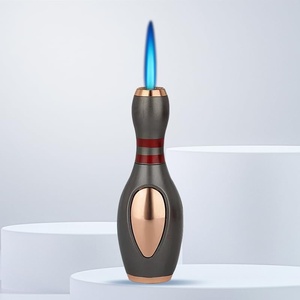 Encendedor de Metal Creativo con Forma de Bola de Boliche, Resistente al Viento, Recargable con Butano, Llama de Chorro, para Regalos - Product Image 1