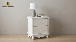 Hot Sale Versatile White Kids Nightstand Wooden <b>Bedside</b> Table with 2 Drawers <b>Storage</b> for Children Room Organization - Product Image 5