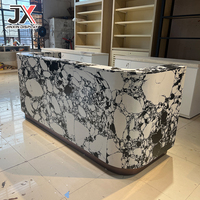 Comptoir de réception contemporain sur mesure de haute qualité pour magasin de détail, mobilier de comptoir de luxe pour hall d'hôtel et boutique