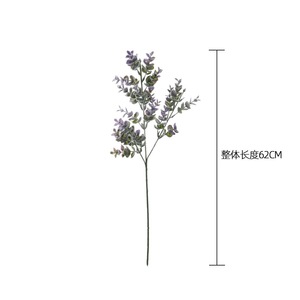 Bouquet d'eucalyptus artificiel CallaFloral, branche unique en plastique violet neige pour la décoration de la maison et des mariages - Product Image 4