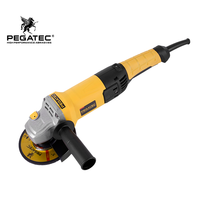 Meuleuse d'angle industrielle filaire PEGATEC PS11004V 1200W 220V 125mm avec moteur à balais en alliage d'aluminium et vitesse réglable pour meulage général