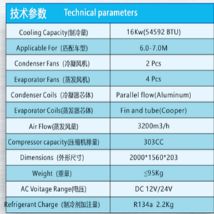 แอร์ใหม่ 12v 24v 16kw สำหรับรถบัสยูทง/คิงลอง 6-7 เมตร - Product Image 6