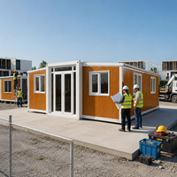 Maison conteneur de luxe extensible 20FT 40FT, préfabriquée et modulaire, avec extérieur imitation bois, pour projets clés en main