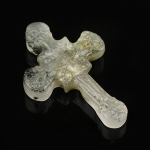 자연 Aventurine 십자가 조각 손 공예 투명 석영 십자가 축복 <span class=keywords><strong>DIY</strong></span> 선물을위한 종교 - Product Image 2
