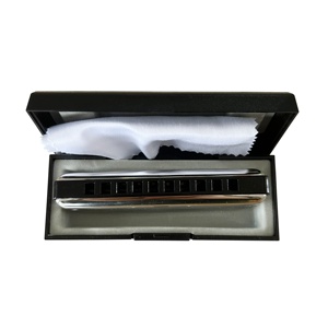 Harmonica diatonique professionnelle Sessound OEM à 10 trous en acier inoxydable doré, tonalité Do majeur, modèle JH1020P2 - Product Image 5