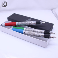 Stylo vert fantaisie de luxe pour hommes et femmes avec boîte-cadeau gravure spéciale accessoires étoile orientale cadeau maçonnique stylo plume