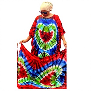 Rayon Tie Dye <b>Kaftan</b> Best Quality And Stylish <b>Plus</b> <b>Size</b> Long Maxi Resort Wear Evening Dress Women Gown - Product Image 1