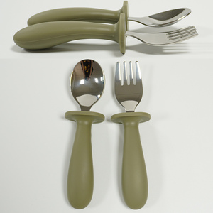 Nouvelle tendance, design nordique, ensemble de vaisselle pour enfants, céramique, porcelaine avec couvercle en silicone, ensemble de vaisselle pour bébé - Product Image 6