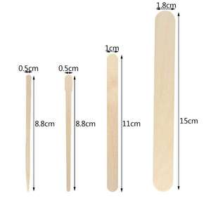 サイズ8.8cm、15cm、20cmのワックススティック、ワックス脱毛用アプリケーター、木製ワックススパチュラ、ボディ、顔、手、脱毛用スティックをカスタマイズ - Product Image 6