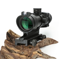 Yüksek kaliteli 4X32 ACOG gerçek Fiber kapsamı BDC Chevron at nalı Reticle optik manzaraları dış mekan kullanımı için LOGO