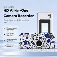 Kamera Hadiah Natal untuk Anak-Anak, Kamera Video Mini Portabel untuk Anak-Anak, Kamera Digital HD Bergaya Retro untuk Pelajar