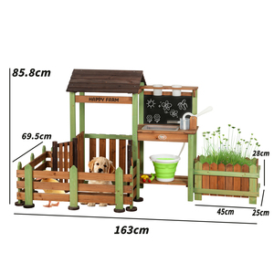 Nouvel ensemble de jeu d'extérieur en <span class=keywords><strong>bois</strong></span> CPC 2026 CE pour ferme, avec puits d'eau circulante, clôture, élevage d'animaux, jardinières et jouets d'observation de la croissance des plantes - Product Image 1