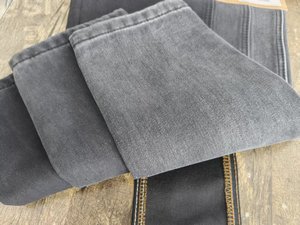Hot Bán Sang Trọng Chải Lông Cừu Trở Lại Siêu Mềm Màu Đen Dệt Cho Thoải Mái Quần Áo Denim Vải - Product Image 2