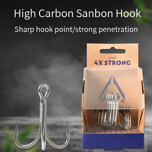 TGD Nueva Llegada NUEVO JawLok <span class=keywords><strong>3x</strong></span> 4x <span class=keywords><strong>5x</strong></span> Anzuelos Triples Reforzados para Señuelos de Agua Salada, Anzuelo Triplo de Pesca - Product Image 4