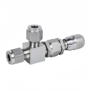 วาล์วควบคุมการไหลของน้ำและแก๊ส สแตนเลส แบบข้อต่อสองชั้น วาล์วเข็มควบคุมการไหลแบบละเอียด - Product Image 3