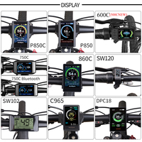 BAFANG 8fun 600C UART Pantalla Mid Drive TFT 600C Bicicleta eléctrica eBike BBS01 BBS02 y BBSHD UART Enchufe redondo de 5 pines