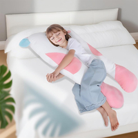 Oreillers longs en peluche en forme de U personnalisés de 47x23 pouces, oreiller géant en peluche licorne pour dormir, cadeau pour garçons et filles