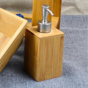 2019 Homedec Bad Quadrat Hand Pumpe Sanitizer Dispenser Flüssigkeit Bambus Seife Spender - Product Image 3