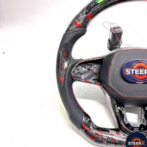 Volant en fibre de carbone forgée VW/Volkswagen LED pour Golf 8 MK8 Passat <span class=keywords><strong>Touareg</strong></span> Tiguan Polo GTD MK7 MK6 <span class=keywords><strong>R</strong></span>-<span class=keywords><strong>Line</strong></span> CC Jetta - Product Image 4