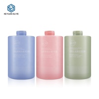 500ml HDPE écologique récipient cosmétique en plastique bouteille à pompe pour liquide nettoyant pour le corps shampooing