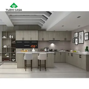Tuzhi Casa hiện đại melamine ABS Thiết kế bồn rửa basecorner Countertop đơn vị tủ bếp trong Ethiopia