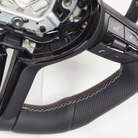 Volant en cuir noir M Sport pour l'intérieur automobile, compatible avec BMW F10 F30 F31 F32 F20 E92 E60 X6 E71 X5 E70 M3 M4 M5 M6