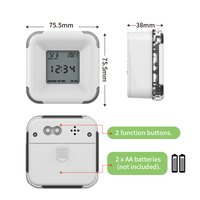 Réveil de bureau innovant à affichage numérique LCD multifonctionnel avec température, humidité et calendrier, design carré, vente directe d'usine