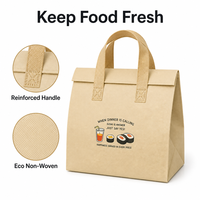 Sac isotherme personnalisé en PP non tissé biodégradable pour la livraison de sandwichs, de collations et de plats à emporter