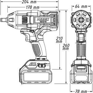 HAZET - 9212-3LB/3 Llave de Impacto Inalámbrica 500Nm - EAN 4000896244164 Controladores de Impacto y Taladros Inalámbricos Controladores de Impacto - Product Image 2