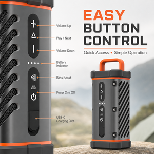 Haut-parleur portable d'extérieur étanche IP67 avec batterie intégrée, fonction Auracast et poignée pour <span class=keywords><strong>camping</strong></span>, fêtes, randonnée, pêche - Product Image 4