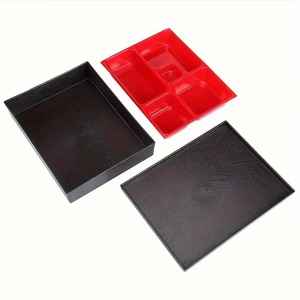Boîte à bento en plastique à <span class=keywords><strong>5</strong></span> <span class=keywords><strong>compartiments</strong></span> avec couvercle en plastique Récipient alimentaire laqué de 1000ml pour la conservation du déjeuner de sushi à faible quantité minimale de commande - Product Image 6