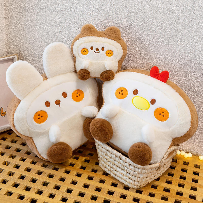 New Design Cute Biscuit Rabbit Biscuit Dog Toast Plush Toy