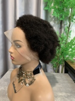 Perruque complète en dentelle DX656 de qualité salon de coiffure vietnamien, style afro crépu serré pour femme noire, pré-tressée avec ligne de cheveux naturelle