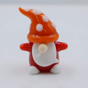 تمثال جنوم مصغر يدوي الصنع ، مصباح مورانو زجاجي ، زخرفة عيد الميلاد ، ديكور أنيق على الطراز الخيالي - Product Image 3