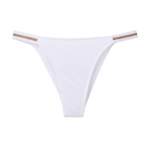 Culottes de bikini personnalisées pour femmes, taille basse, sport, en nylon et élasthanne, sexy, micro-bling, <span class=keywords><strong>satin</strong></span> de soie, sans couture, <span class=keywords><strong>string</strong></span>, t-back - Product Image 5