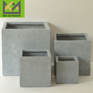 モダンな長方形のファイバーラージポット花瓶ガーデン用品装飾グラスファイバーフラワーポット & プランター - Product Image 3