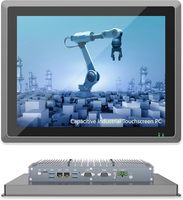 Panel PC Industrial Integrado Sin Ventilador de 17 Pulgadas con Pantalla Táctil Capacitiva de 10 Puntos, IP65, Computadora Todo en Uno