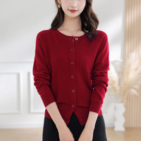 Chandail personnalisé Cardigan en laine d'agneau pour femmes de printemps