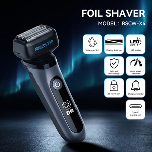 Rasoio Elettrico Professionale Ricaricabile per Uomo, Impermeabile IPX7, Quattro Lame per Viso <span class=keywords><strong>e</strong></span> <span class=keywords><strong>Barba</strong></span>, Uso Domestico <span class=keywords><strong>e</strong></span> da Viaggio - Product Image 2