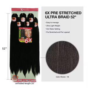 Capelli Sintetici Pre-Stirati per Trecce, 26 Pollici, 6 Confezioni, Texture Yaki per Donne - Product Image 2