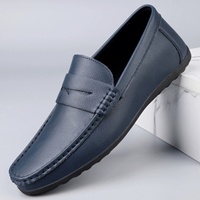 Mocassins Homme Dreamy Stark en Cuir Microfibre Souple et Creux, Blanc et Noir, à Enfiler, Doublure en Maille, Semelle Intérieure EVA, Été Printemps Hiver