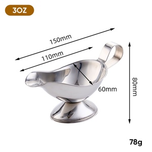 Food Grade 304 Mirror Polished Eco-Friendly Aifeisi Condiment Server Steak Black Pepper Sauce Salad Dressing Commercial - Product Image 5